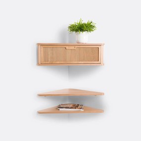 Hoekconsole met 2 legplanken Tarubia