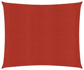 vidaXL Zonnezeil 160 g/m² 5x5 m HDPE rood
