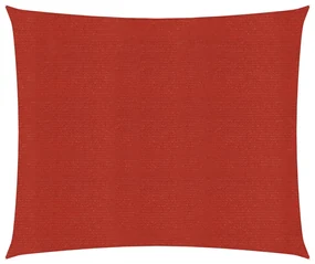 vidaXL Zonnezeil 160 g/m² 5x5 m HDPE rood