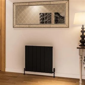 Eastbrook Rosano horizontale aluminium radiator 60x66cm Mat zwart 777 watt