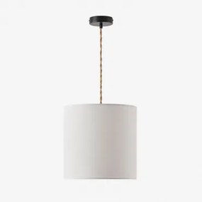 Arlina Stoffen Plafondlamp Natuurlijk - Zwart & Wit Ø30 Cm - ↑30 Cm Arlina - Sklum