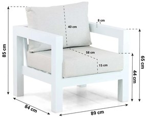 Tuinstoel Aluminium Wit Lifestyle Garden Furniture Luca