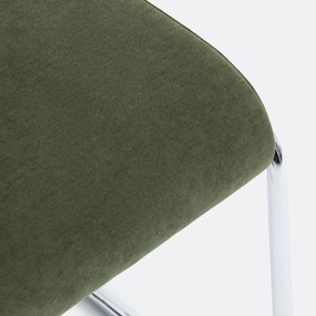 Set van 2 stoelen van chroom en stof Celestina