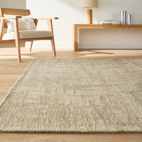 Plat geweven vloerkleed met abstracte motieven, Aruni