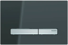 Geberit Sigma 50 bedieningspaneel spiegelend rookglas/chroom voor Sigma reservoirs 8cm (UP720) en 12cm (UP320)