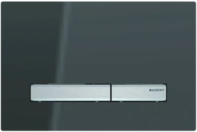 Geberit Sigma 50 bedieningspaneel spiegelend rookglas/aluminium voor Sigma reservoirs 8cm (UP720) en 12cm (UP320)