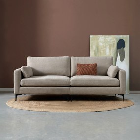 3-zitsbank Beige Stof
