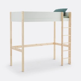 Mezzanine bed, 1-persoons, massief dennenhout, Meeting