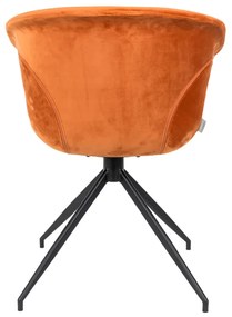 Zuiver Mia Eetkamerstoel Velvet Oranje