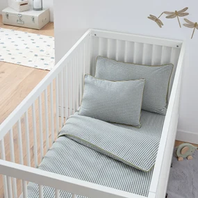 Katoenen dekbedovertrek voor babybed, Tiny Vichy