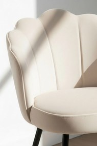 Blume Fluwelen Stoel Zwart Poten