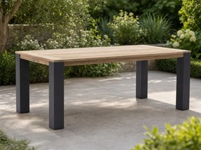 Tuin eettafel ROUGH | Rechthoekig | Tuintafel Teakhout | 200x100cm | 6 personen | Kees Smit Tuinmeubelen