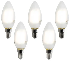 Set van 5 Smart E14 LED lampen C35 mat 4.2W 470 lm 2700-6500K