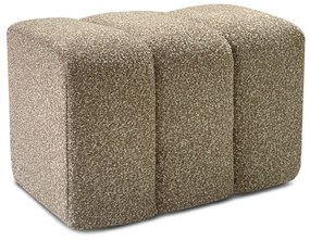Halbankje Zachte Stof Taupe 72 Cm
