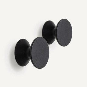 Set van 2 kapstokken in massief eik ø 8 cm, Arame