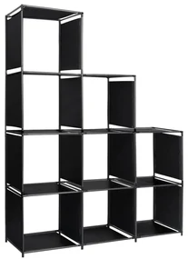 vidaXL Opbergkast trapvormig 130x45x170 cm stof