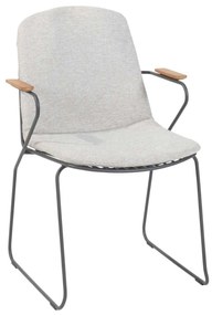 Tuinstoel stapelbaar RVS Grijs-antraciet 4 Seasons Outdoor Veneto