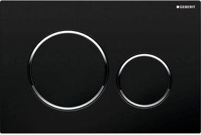 Geberit Sigma 20 bedieningspaneel glans zwart/chroom voor Sigma reservoirs 8cm (UP720) en 12cm (UP320)