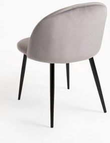 Zwarte Vint fluwelen stoel