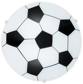 Eglo -   Wandlamp  Junior Wit / Zwart  Glas