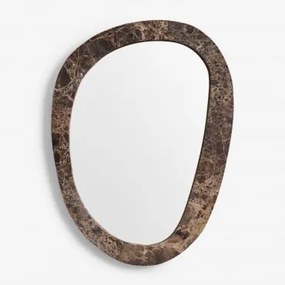 Onregelmatige Wandspiegel Van Natuurlijk Steen Urkiz Bruin Marmer Emperador & 40 X 50 Cm - Sklum