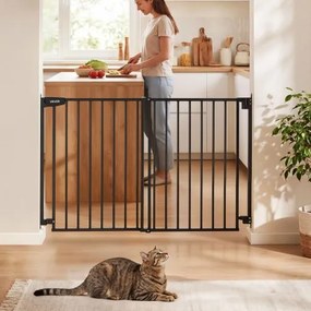 VEVOR Traphekje 778-1210 mm Verstelbare breedte, 760 mm Hoog Deurveiligheidshekje, Kinderveiligheidshekje met Boorset (zonder grondstang), Kinderveiligheidshekje voor trappen, deuropeningen en woonruimtes, Zwart