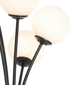 Moderne vloerlamp zwart met opaal glas 5-lichts - Athens Modern G9 rond Binnenverlichting Lamp