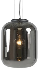 Smart hanglamp zwart met smoke glas incl. WiFi A60 - Bliss Retro, Modern E27 rond Binnenverlichting Lamp