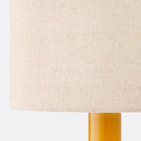 Tafellamp in glas en linnen, Juna