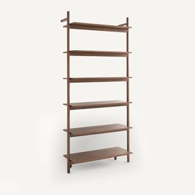 Kast van notenhout en fineer voor dressing, 6 legplanken, Rory