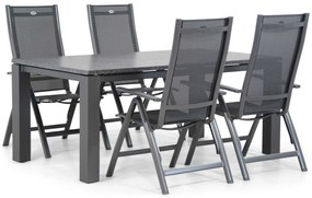 Tuinset 4 personen 180 cm Aluminium/Textileen Grijs Hartman Royal