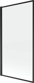 Mexen Alex badwand scherm 1-deurs 80 x 140 cm, zwarte lijst fix - 893-080-000-70-70
