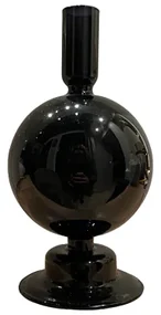Kandelaar Glas - Kaarsenstandaard – Kaarsenhouders - Emperor - Zwart