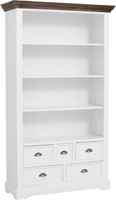 Tower Living Witte Boekenkast Landelijk Fleur - 111x40x191cm.