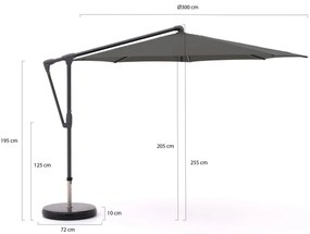 Glatz Sunwing Casa zweefparasol ø 300cm