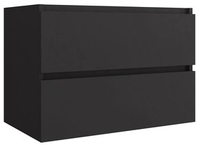 Fontana Proma badkamermeubel 240cm zonder kommen zwart mat
