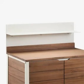 Achterpaneel Voor Modulaire Buitenkeuken Van Aluminium Reggie Gardenia Wit - Sklum