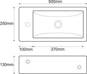 Mueller One-Pack Metis fontein compleet wit 50x25x13cm