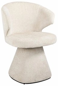 Richmond Interiors Gatsbi Design Stoel Met Stoffen Poot Beige Chenille