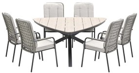 Garden Impressions Aleria tuinset 7-delig - Tulli triangle tuintafel 170 cm