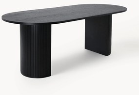 Ovale houten eettafel Bianca, 200 x 90 cm