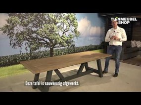 Dining Tuintafel rechthoekig 260 x 100 cm Aluminium/teak Wit Florence