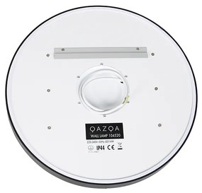 Badkamerspiegel zwart 50 cm incl. LED 3-staps dimbaar met touch rond - Miral