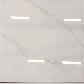 Hoogglans Vloertegel 80x80 Cm Carrara Wit Marmerlook NR41