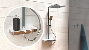 Schutte Ocean complete regendouche inclusief thermostaatkraan en planchet chroom/wit