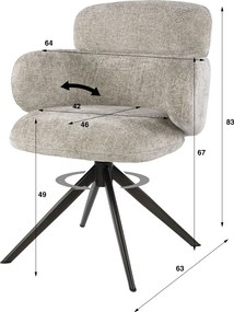 Comfortable Eetkamerstoel Draaibaar