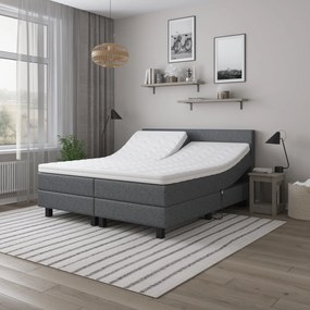 Elektrische Boxspring XXL 160x200 cm + TV element (beige)