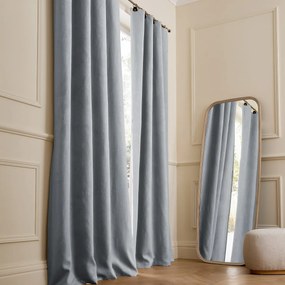 Verduisteringsgordijn van gewassen linnen, leren lussen, Private