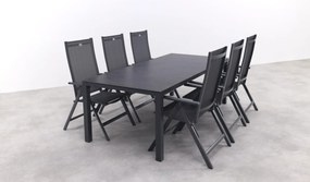Hartman Napoli/Chaneo verstelbare tuinset - 220x100 cm. - 7-delig