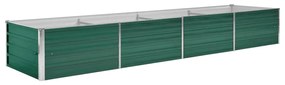 vidaXL Plantenbak verhoogd 320x80x45 cm gegalvaniseerd staal groen